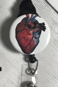 Anatomical Badge Reel, Anatomical Heart, Badge Reel, Cute Badge Reel, Nurse Badge Reel, Cardiac, Ekg