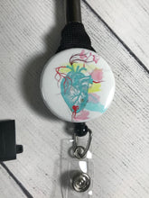 Load image into Gallery viewer, Anatomical Badge Reel, Anatomical Heart, Badge Reel, Cute Badge Reel, Nurse Badge Reel, Cardiac, Ekg