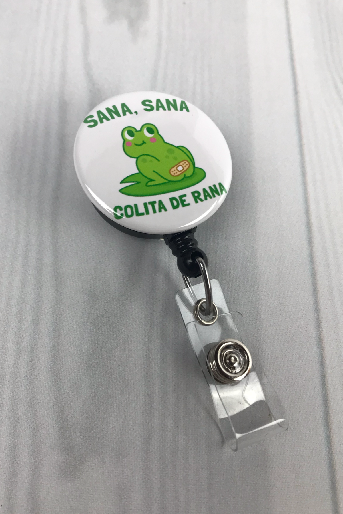 Nurse Badge Reel ~ Sana Sana Colita de Rana ~ Cute Badge Reel ~ Retrac –  My4BadgeBuilders