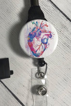 Load image into Gallery viewer, Anatomical Badge Reel, Anatomical Heart, Badge Reel, Cute Badge Reel, Nurse Badge Reel, Cardiac, Ekg