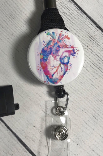 Anatomical Badge Reel, Anatomical Heart, Badge Reel, Cute Badge Reel, Nurse Badge Reel, Cardiac, Ekg