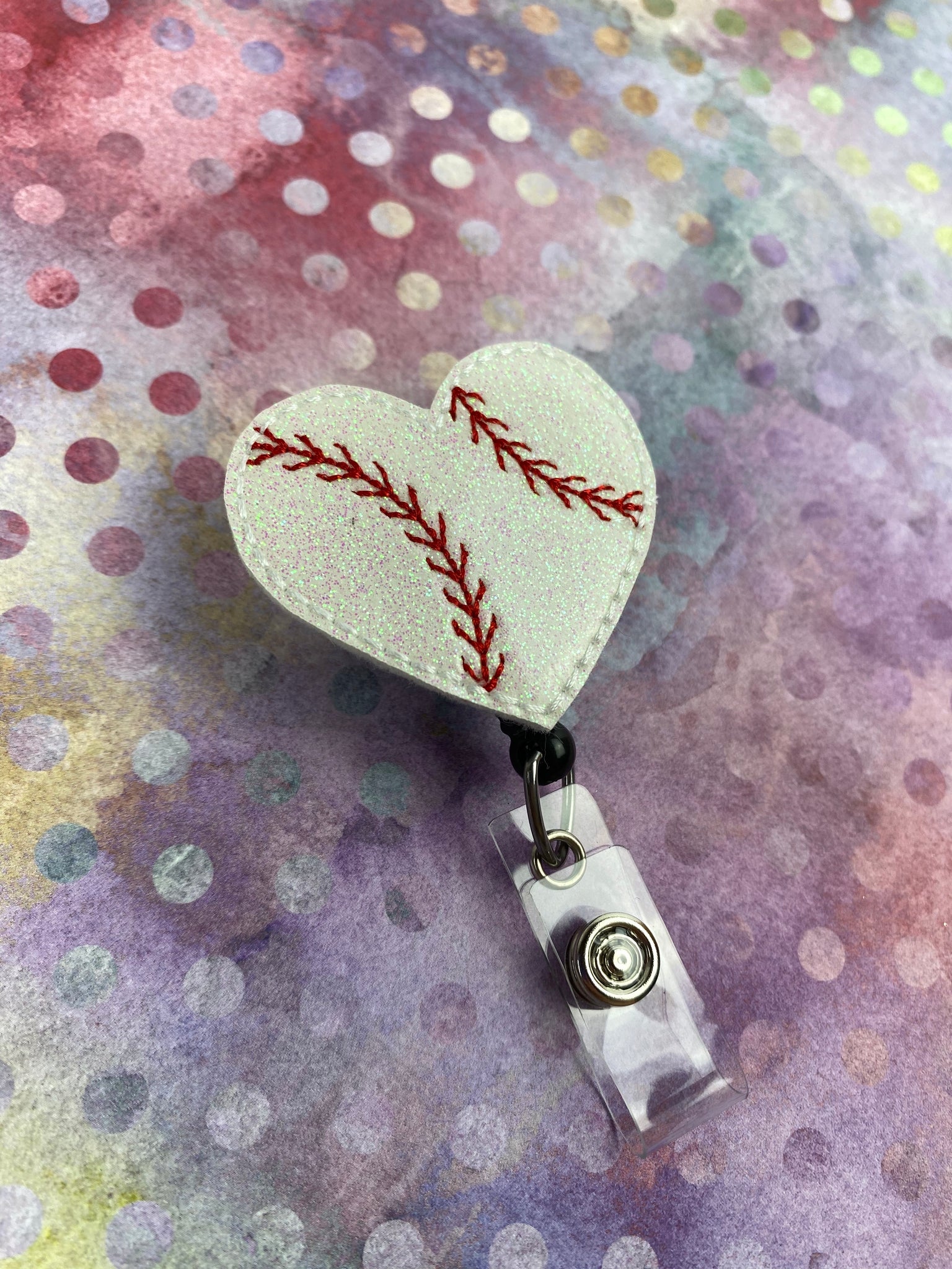 Baseball Badge Reel, Heart Badge Reel, Retractable Badge reel, Nurse B –  My4BadgeBuilders