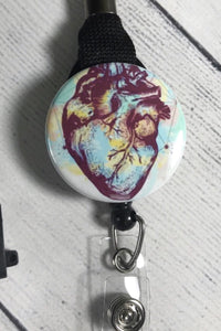 Anatomical Badge Reel, Anatomical Heart, Badge Reel, Cute Badge Reel, Nurse Badge Reel, Cardiac, Ekg