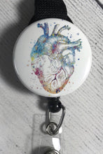 Load image into Gallery viewer, Anatomical Badge Reel, Anatomical Heart, Badge Reel, Cute Badge Reel, Nurse Badge Reel, Cardiac, Ekg