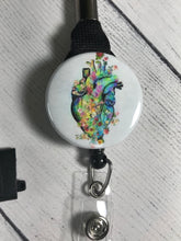 Load image into Gallery viewer, Anatomical Badge Reel, Anatomical Heart, Badge Reel, Cute Badge Reel, Nurse Badge Reel, Cardiac, Ekg