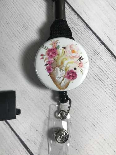 Anatomical Badge Reel, Anatomical Heart, Badge Reel, Cute Badge Reel, Nurse Badge Reel, Cardiac, Ekg