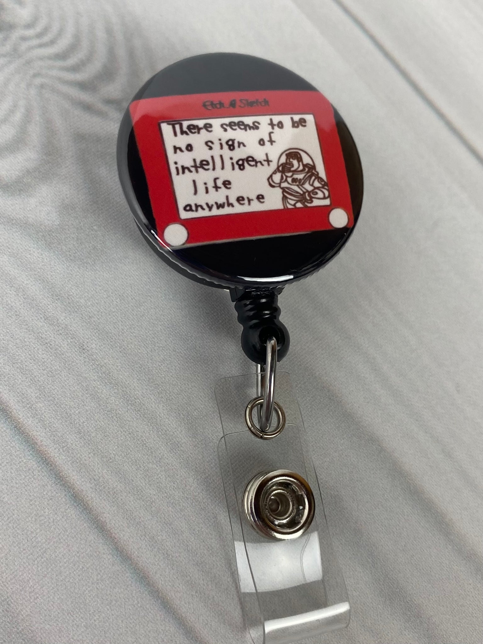 Funny Badge Reel - Let Me Overthink This - Retractable Badge Reel - Hold On  Let Me Overthink This ID Badge Clip - Sarcastic Badge Reel