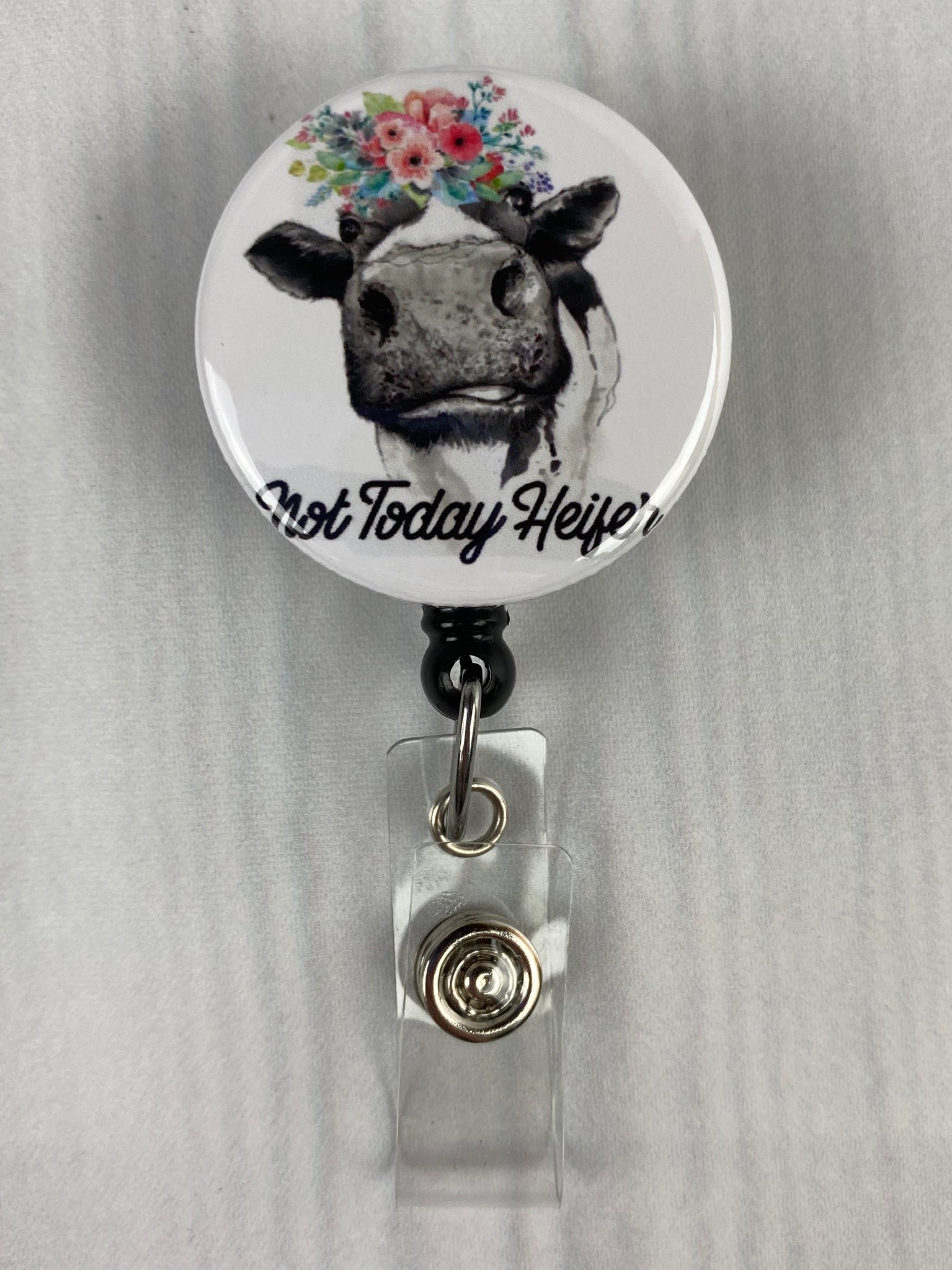 Salty Heifer ~ Funny Badge Reel ~ ID holder ~ Nurse Badge Reel