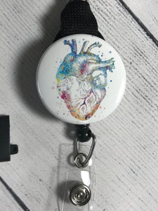 Anatomical Badge Reel, Anatomical Heart, Badge Reel, Cute Badge Reel, Nurse Badge Reel, Cardiac, Ekg