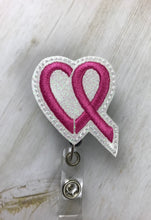 Load image into Gallery viewer, Badge reel, Nurse Badge Reel, Breakaway Lanyard, Badge Reel, Breast Cancer Awareness